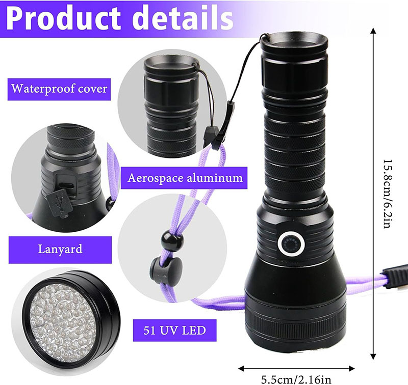 Latarka UV TOPCOM 51LED, ładow – Amber Musk Oil recenzja i cena